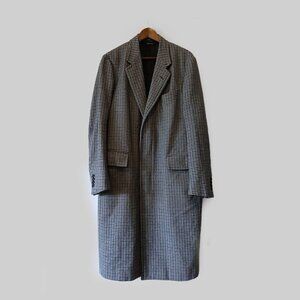 DUNHILL - Houndstooth two-button long coat - Sz 52